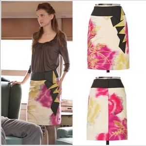 Anthropologie Floreat Skythed Lawns Skirt